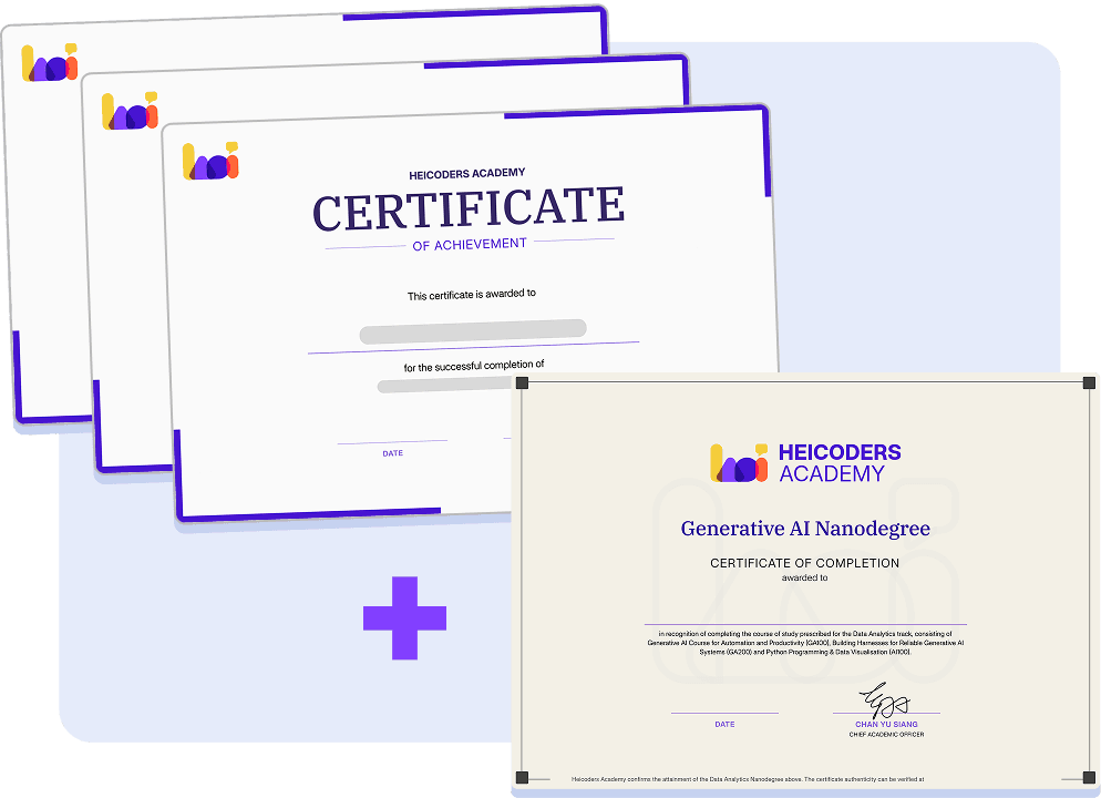 Heicoders Nanodegree certifications