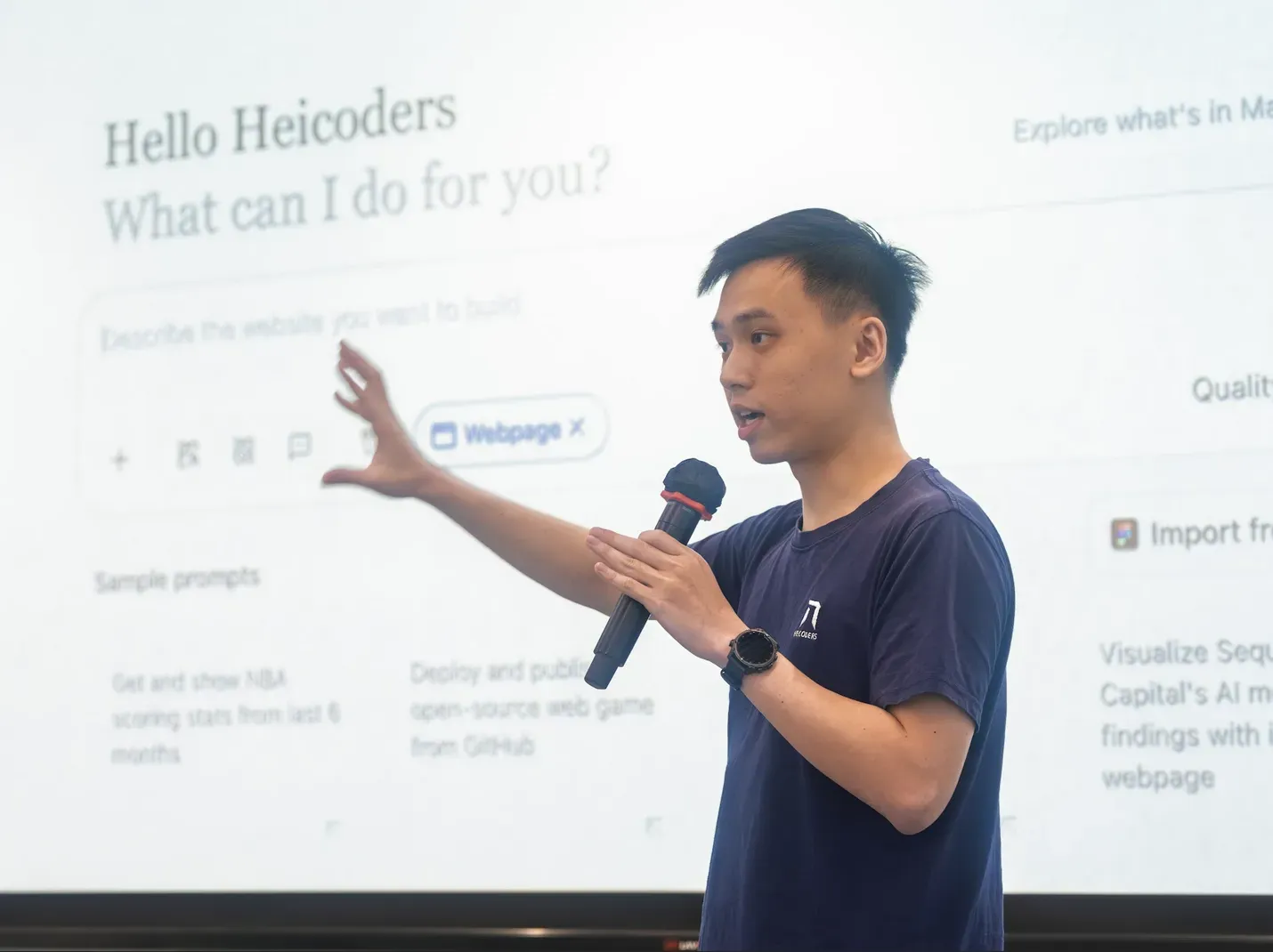 Instructor presenting